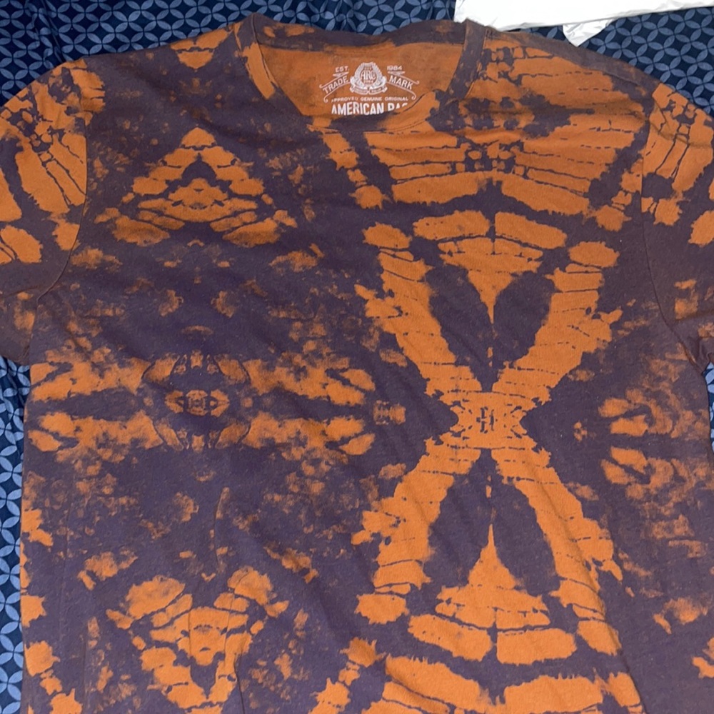 Brown tie dye tee